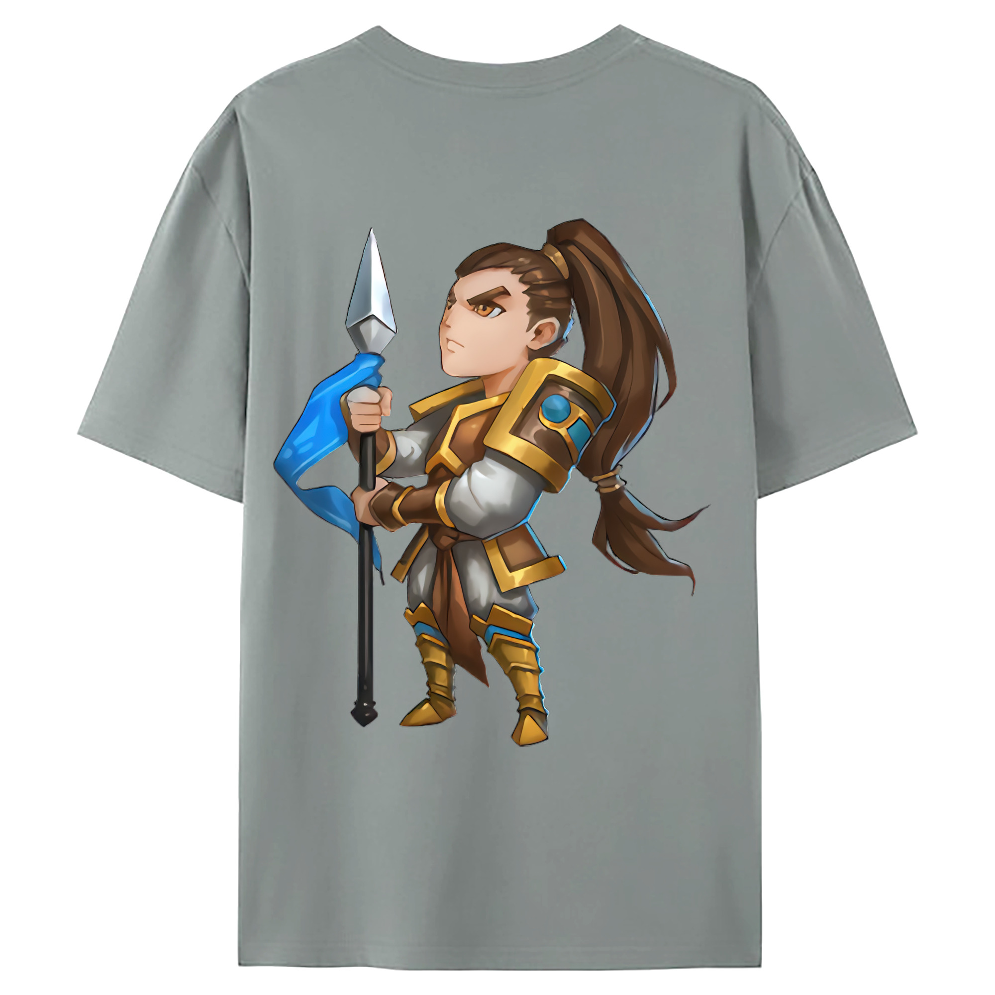 （画像用） リーグ・オブ・レジェンド League of Legends LOL 綿100％ メンズ半袖Tシャツ（バックプリント） 通気性